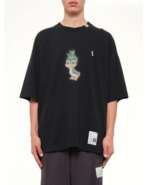 Maison Mihara Yasuhiro Leon Printed T-Shirt - Black