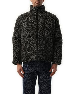 KENZO Star Tiger Down Jacket, Long Sleeves, 100% Nylon, Size: Small - Black
