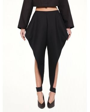 Alaïa Tailored Viscose Triangle Trousers - Black