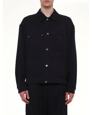 WOOYOUNGMI Wool Button Shirt - Blue