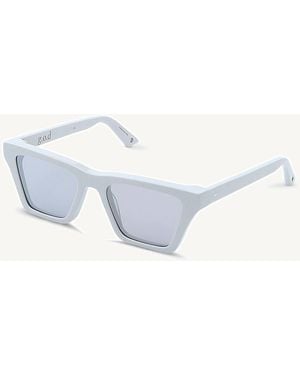 G.O.D Twenty Sunglass With Flash Lens - White