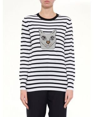 Loewe Cat Sweater Stripes - Gray