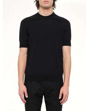 Jil Sander Fine Merino Knit T-Shirt - Black