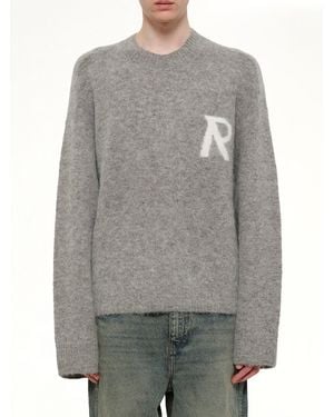 Represent Logo Knit Sweater - Gray