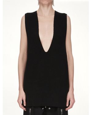 Rick Owens V Tank Jumper - Black