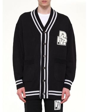 DSM KEI NINOMIYA Oversized Cardigan With Patch - Black