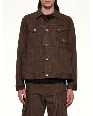Sacai Denim Jacket - Brown