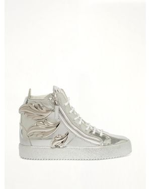Giuseppe Zanotti Shooting Argento Sneaker - White