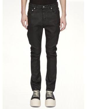 Rick Owens Stretch Denim Detroit Cut Jeans - Black
