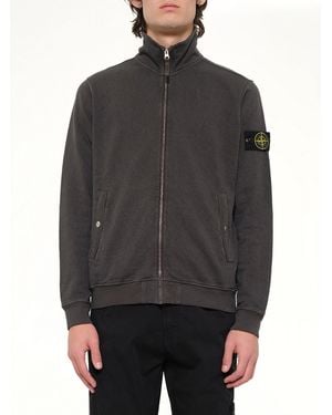 Stone Island 6100033 Zip Up Cardigan - Grey