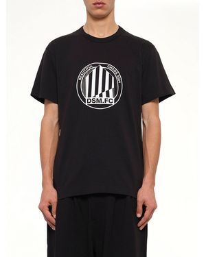 DSM KEI NINOMIYA Large Emblem Print Shortsleeve Knit T-Shirt - Black