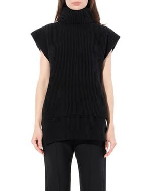 McQueen Turtle Neck Knitwear, Size: Small - Black