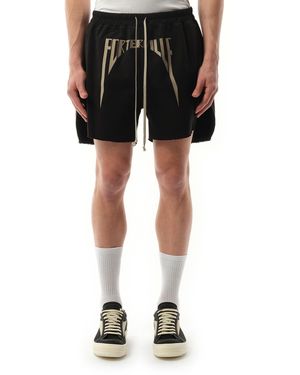 Rick Owens Embroidered Mid-Thigh Cotton Boxers - Black