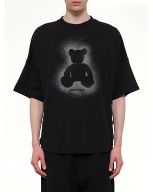 Palm Angels Spray Bear Over T-Shirt - Black