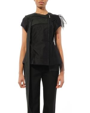 Rick Owens Woven Jacket, 100% Leather - Black