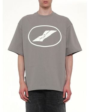 we11done Print T-Shirt - Grey