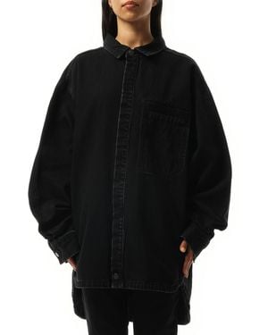 Entire studios Herculean Shirt, Long Sleeves, 100% Cotton, Size: Large - Black