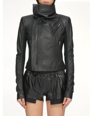 Rick Owens Lamb Leather Classic Biker - Black