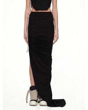 Rick Owens Soft Edfu Long Skirt - Black