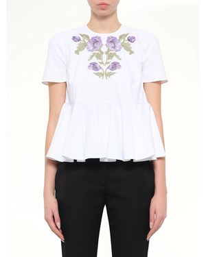 McQueen Cotton Piquet Top - White