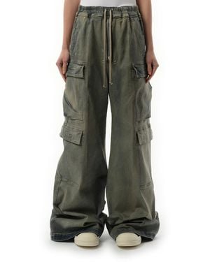 Rick Owens Double Cargo Cotton Trousers - Green