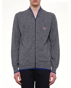KENZO Tiger Zip Cardigan - Gray
