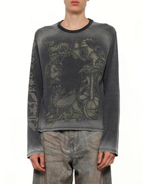 DIESEL T-Jori-A Ls T-Shirt - Grey