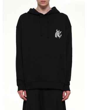 Egonlab Hermine Print Cotton Hoodie - Black