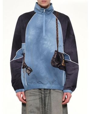Doublet Trompe L'Oeil Embroidery Anorak - Blue