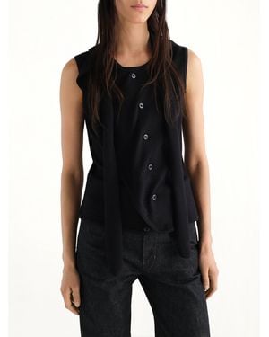 Lemaire Asymmetrical Vest - Black