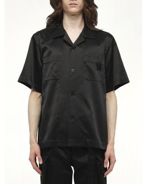 Sacai Where The Wild Things Are Shirt, 100% Cupro - Black