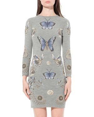 McQueen Mini Jacquard Dress - Grey