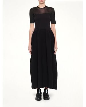 CFCL Pottery Lucent Decolletage Short Sleeve Dress - Black