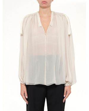 Lanvin Sheer Top - White