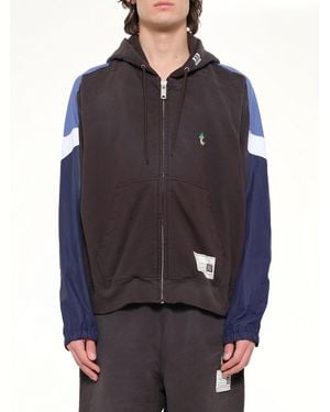 Maison Mihara Yasuhiro Track Jacket Combined Parka - Blue