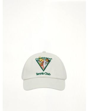 CASABLANCA Pyramid Abduction Tennis Cap - White