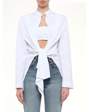 Alaïa Cotton Poplin Shirt Set - White