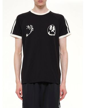 Y-3 Skull Graphic 3 Stripe T-Shirt - Black
