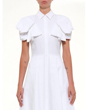 McQueen Short Sleeve Dress - White
