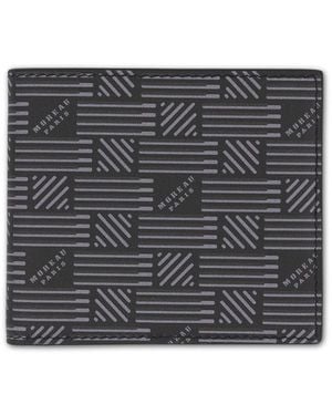 Moreau Billfold 6 Cc Card Holder, 100% Leather - Black