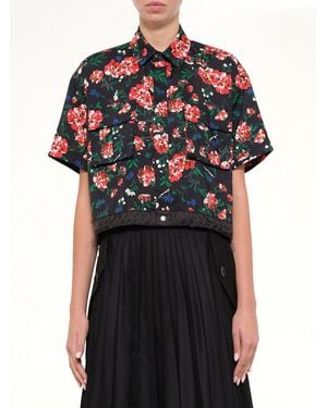 Sacai Floral Shirt - Black