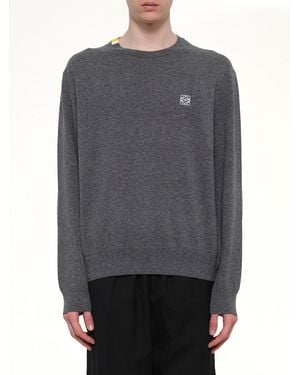 Loewe Anagram Knit Jumper - Grey