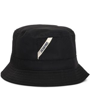 Jacquemus Ovalie Logo Bucket Hat - Black