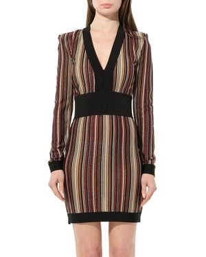 Balmain Knit Dress, /Blk - Brown