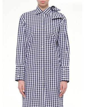 JWA Gingham Shirt Dress - Blue