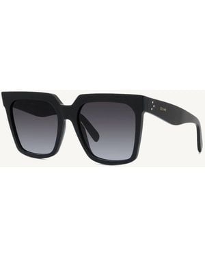 Celine Cl4055In Square Sunglasses With Gradient Smoke Lens - Grey