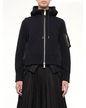 Sacai Runway Sponge Sweat Hoodie - Black