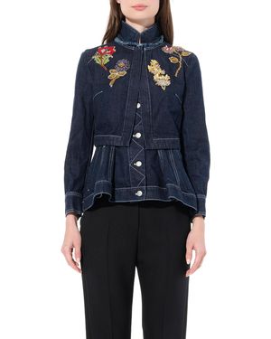 Alexander McQueen Raw Denim Jacket - Blue