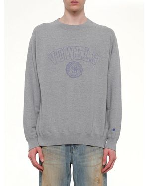 vowels Faded Collegiate Sweatshirt - Grey
