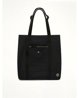 Stone Island 920001 Coated Nylon Tote Bag - Black